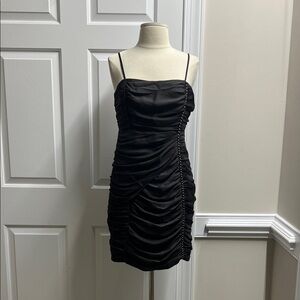 Miss Me dark dark brown Ruched Mini Dress size small S 346